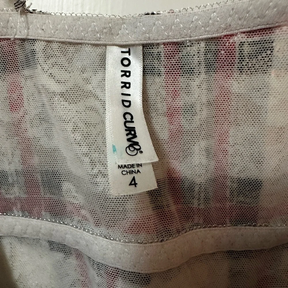 Torrid Winter plaid lace bralette 4x and Matching panties 3x - Picture 2 of 7